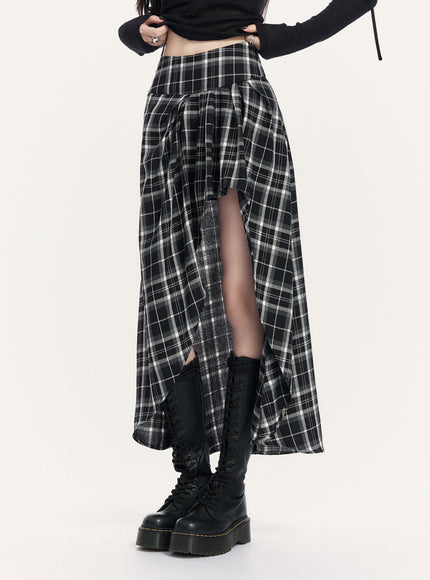 Dark Muse Plaid Skirt