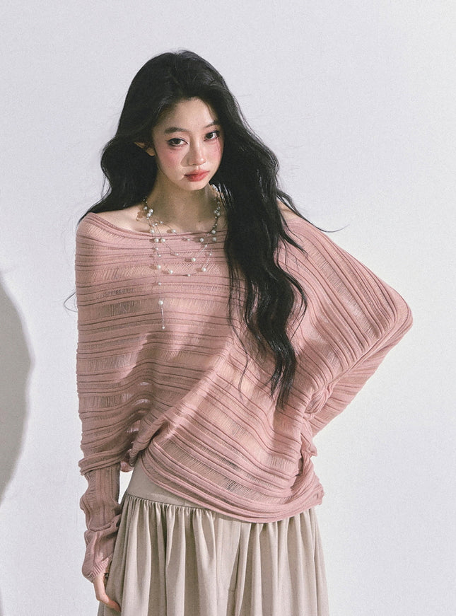 Poetic Flow Knit Top - Pink