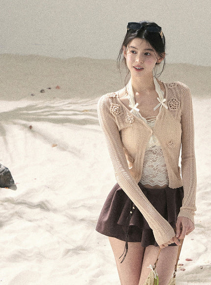 Willow Ruffle Skort - Coffee