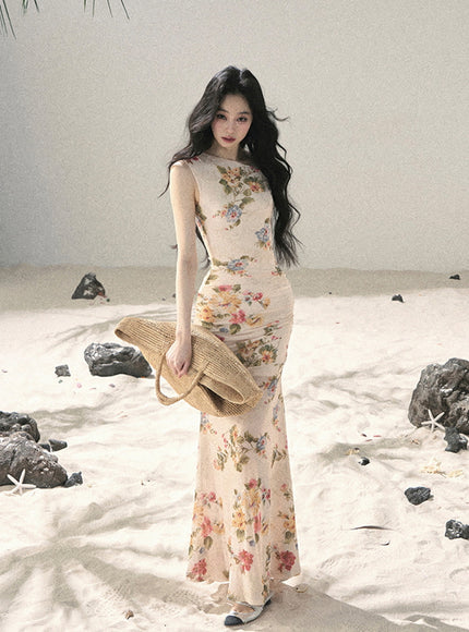 Blush Soft Petal Maxi Dress