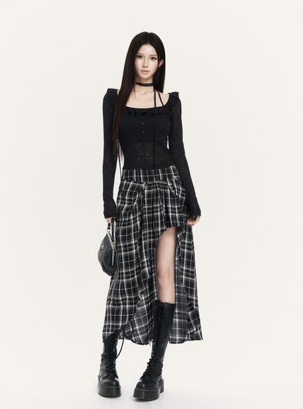 Dark Muse Plaid Skirt