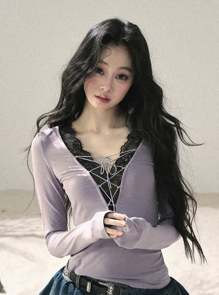 Ribbon Lace Dream Layered Top