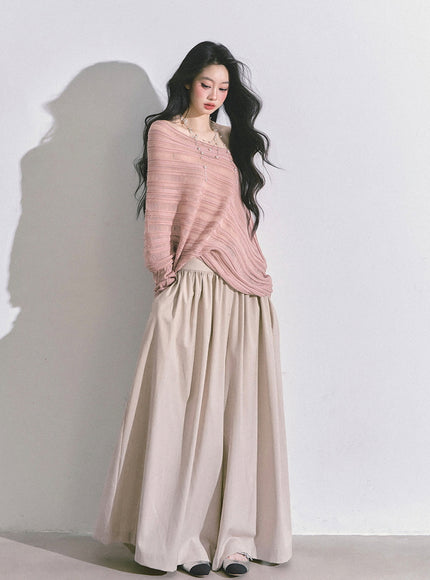 Poetic Flow Knit Top - Pink