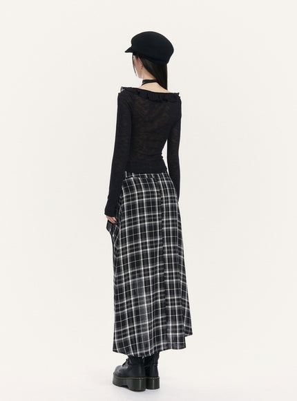 Dark Muse Plaid Skirt
