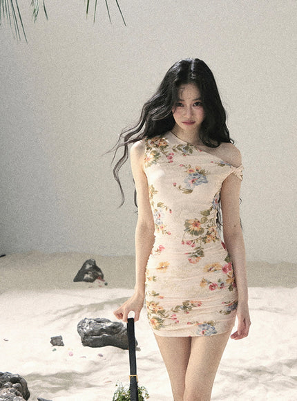 Blush Soft Petal Mini Dress