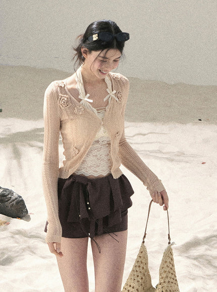 Willow Ruffle Skort - Coffee