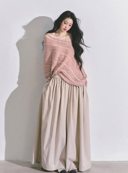 Poetic Flow Knit Top - Pink