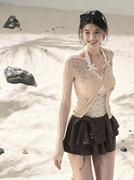 Willow Ruffle Skort - Coffee