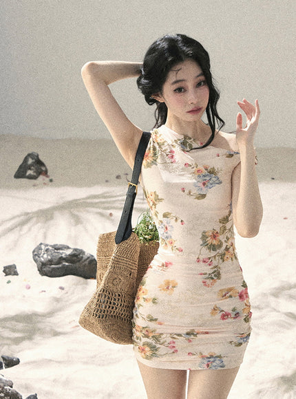 Blush Soft Petal Mini Dress