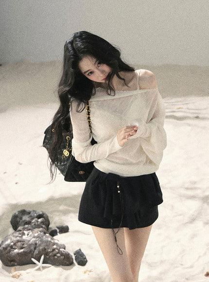 Willow Ruffle Skort - Black