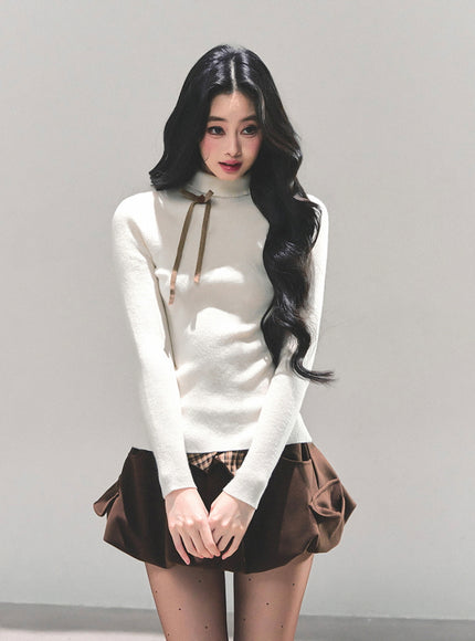 Street Check Overlay Shorts - Brown