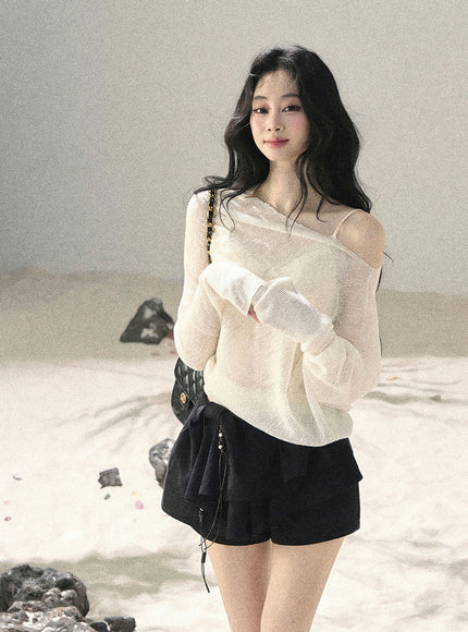 Willow Ruffle Skort - Black