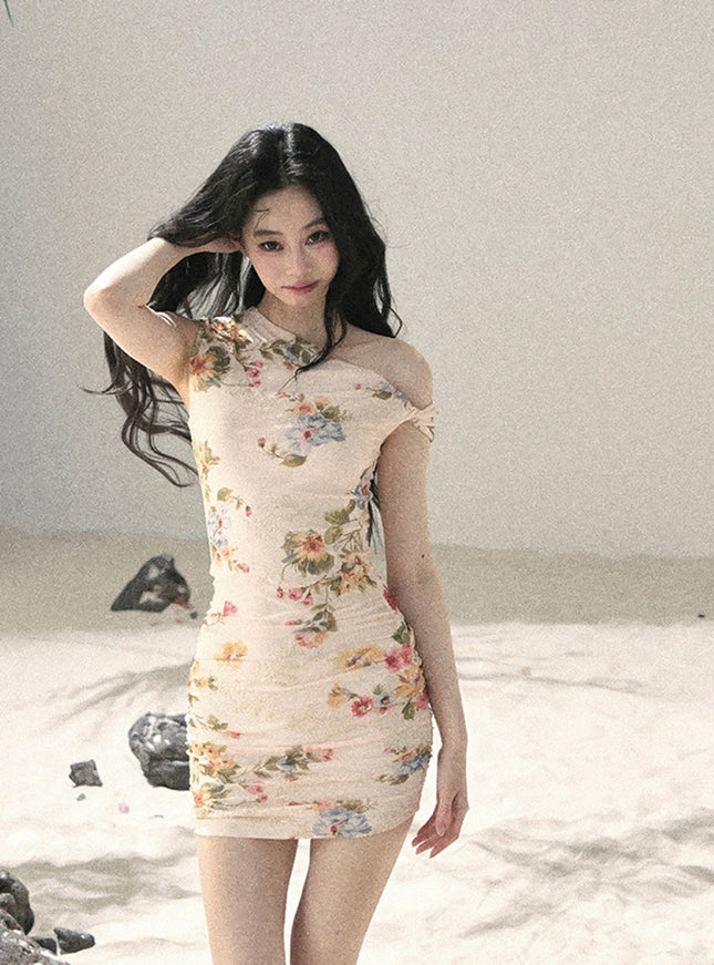 Blush Soft Petal Mini Dress