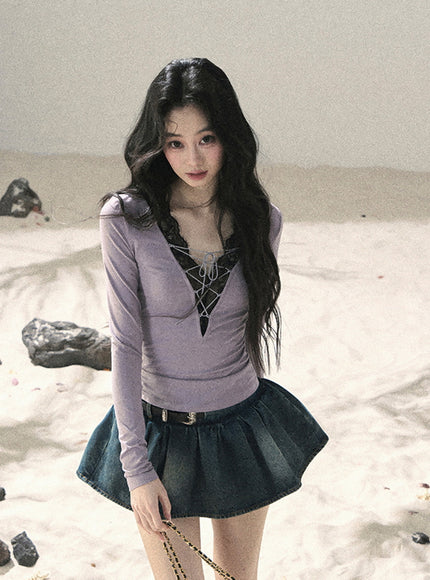 Ribbon Lace Dream Layered Top