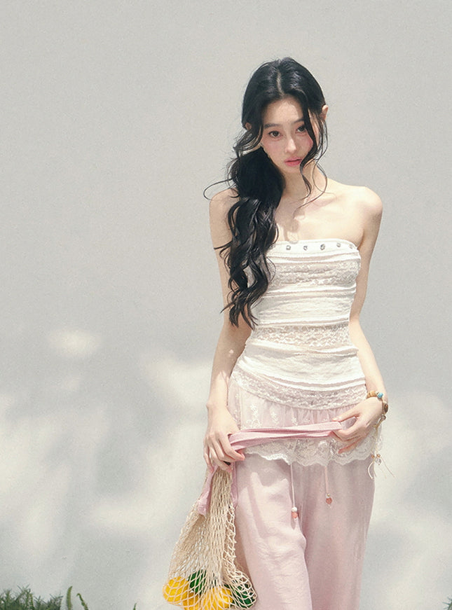 Sweet Fairy Lace Tube Top