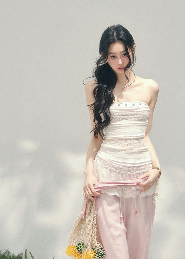 Sweet Fairy Lace Tube Top