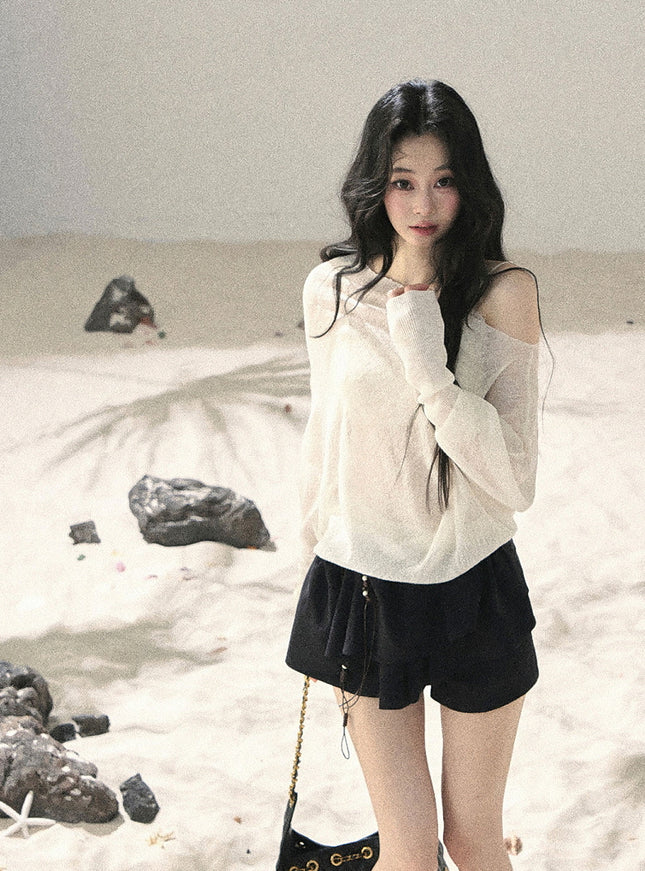 Willow Ruffle Skort - Black