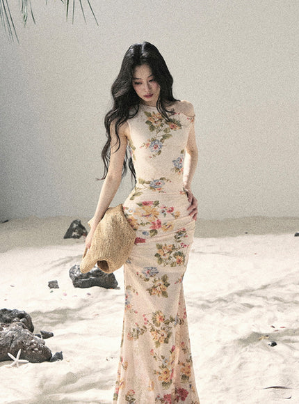 Blush Soft Petal Maxi Dress