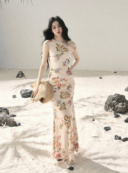 Blush Soft Petal Maxi Dress