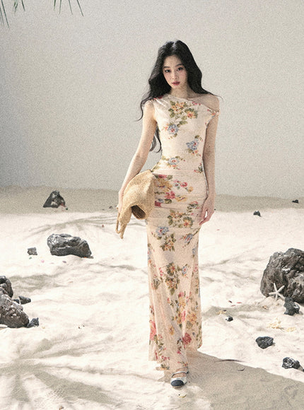 Blush Soft Petal Maxi Dress