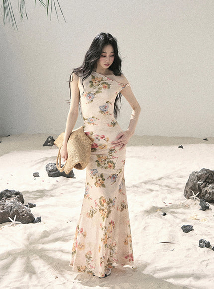 Blush Soft Petal Maxi Dress