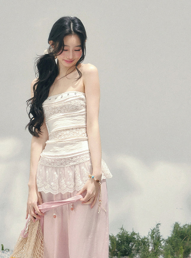 Sweet Fairy Lace Tube Top