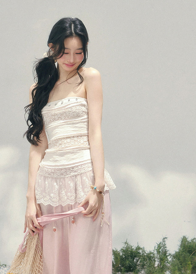 Sweet Fairy Lace Tube Top