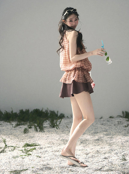 Caramel Field Blouse Dress