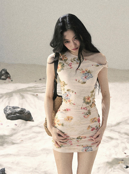 Blush Soft Petal Mini Dress