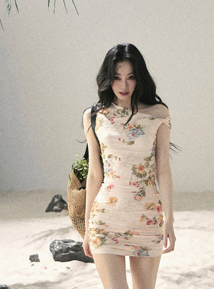 Blush Soft Petal Mini Dress