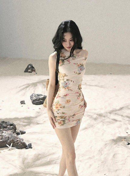 Blush Soft Petal Mini Dress