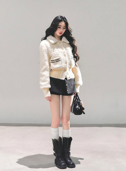 Layered Skort Shorts - Black