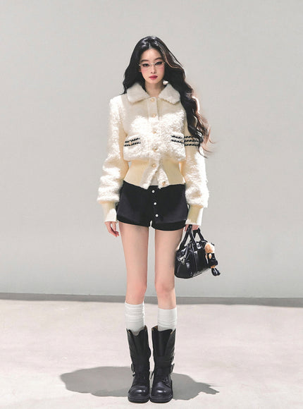 Layered Skort Shorts - Black