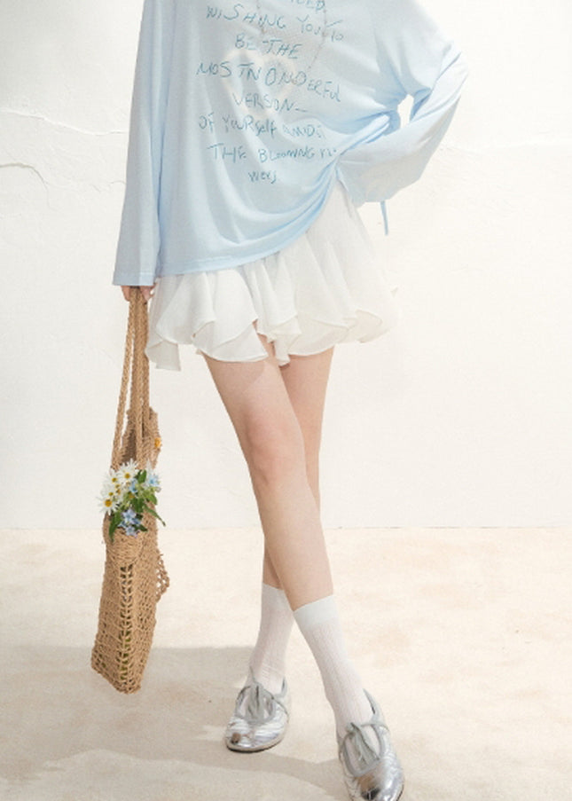 Petal Waltz White Skirt