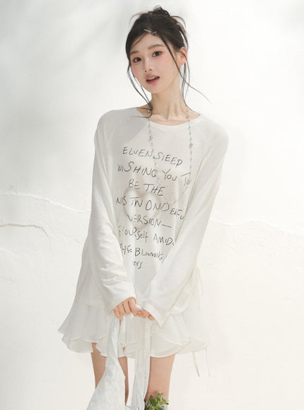 Petal Waltz White Skirt