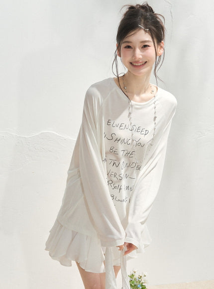 Petal Waltz White Skirt