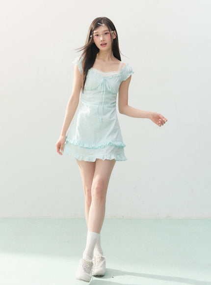 Seafoam Ribbon Mint Dress