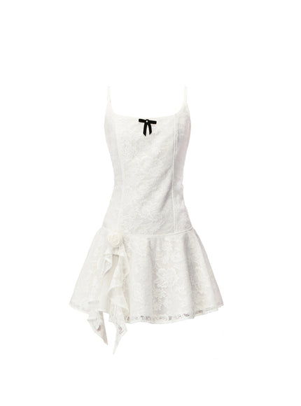 Ivory Muse Bow Mini Dress