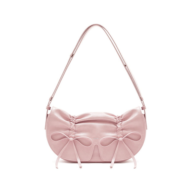 Ribbon Ruche Bag - Pink