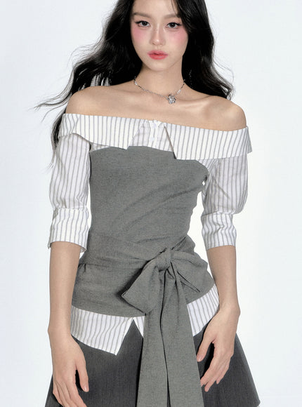 Off-Shoulder Scholar Top