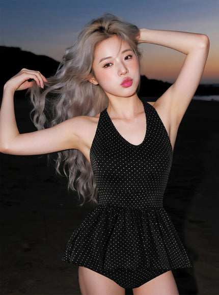 Dark Romance Dot Swimwear