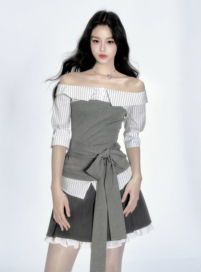 Off-Shoulder Scholar Top