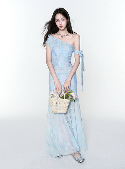 Ocean Whisper Gown Maxi Dress