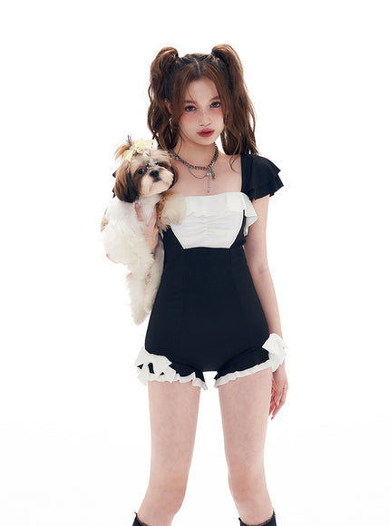 Dollhouse Wave Black Swimsuit