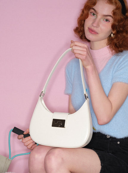 Colette Curve Bag - White