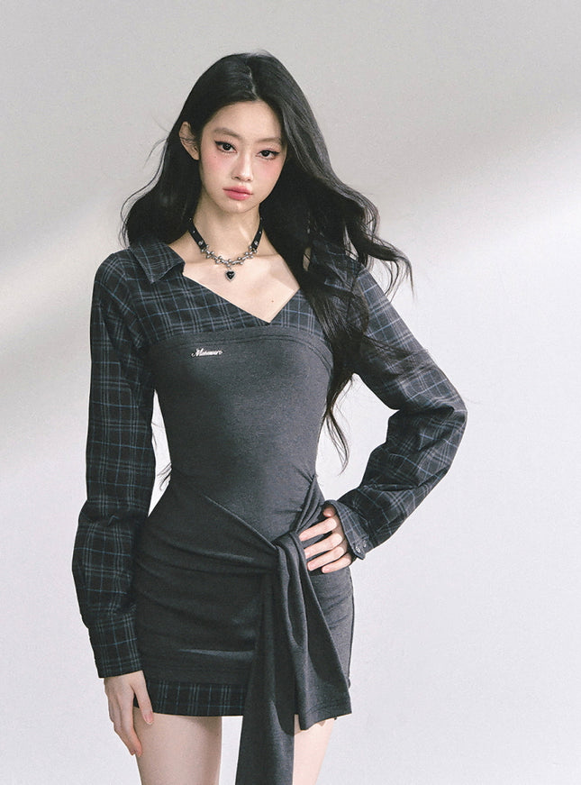 Noir Academia Wrap Dress