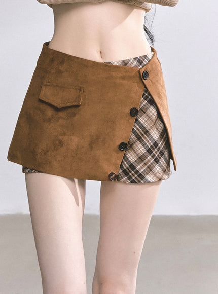 Classic Brown Jacket Skirt Set