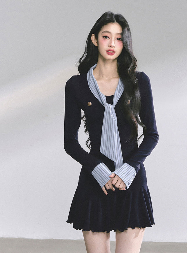 Scholar Charm Tie Dress