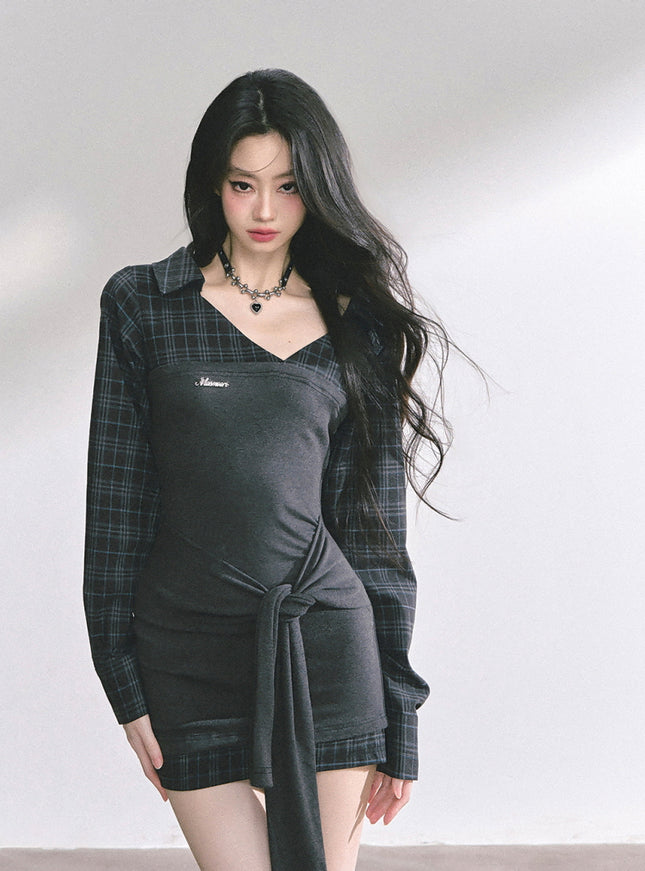 Noir Academia Wrap Dress