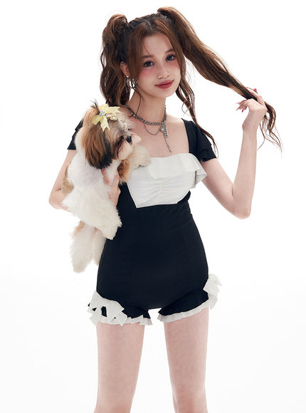 Dollhouse Wave Black Swimsuit